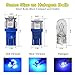 YITAMOTOR 10x Blue T10 194 LED Light Bulb, 168 175 2825L 906 W5W LED Non-Polarity Car Bulbs for RV Interior Exterior Lights Map Door Trunk License Plate Lamp Light
