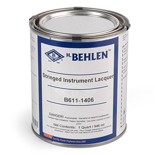 Click Here to See More Images Behlen Nitrocellulose Stringed Instrument Lacquer, 1 quart can