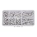 PH PandaHall 200pcs 5 Sizes Platinum Iron Slide On Clasp End Tubes Clasp Slider End Caps Crimp for Jewelry Making Clasps(10mm, 13mm, 20mm, 25mm, 30mm)