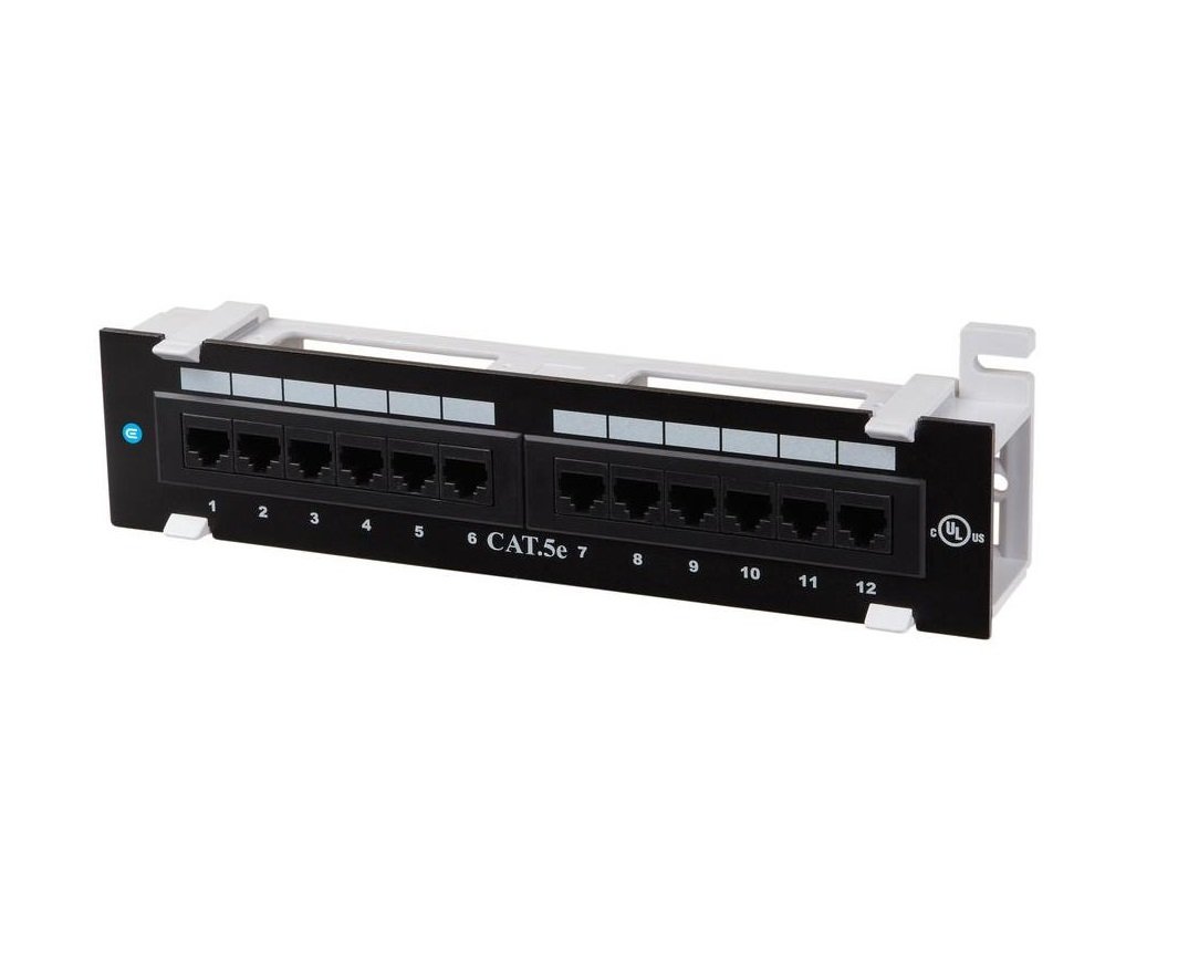 Photo 1 of Cat 5e Mini 12-Port Patch Panel with 89D Mounting Bracket