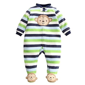 Baby Overall Vlies Strampler Niedlich Pyjama Frühling/Herbst/Winter Onesies Body 6-9 Monate