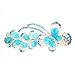 Yeshan Lady lovely Jewelry Rhinestone Crystal beaded Butterfly Design Alloy Hair Barrettes Clips,Blue