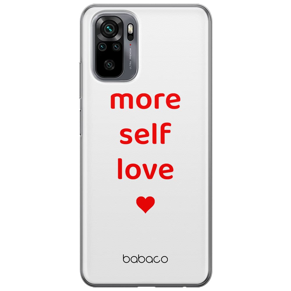 Babaco ERT GROUP mobile phone case for Xiaomi REDMI NOTE 10/ 10S original and officially Licensed pattern More self love 001 optimally adapted to the shape of the mobile phone, case made of TPU