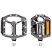 MEETLOCKS Bike Pedals,Magnesium Alloy Body,CNC Machined Cr-Mo 9/16