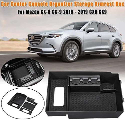 MMKUTZ - Car central armrest box For MAZDA CX-8 CX-9 2016-2019 CX8 CX9 Interior Accessories Stowing Tidying Center Console Organizer