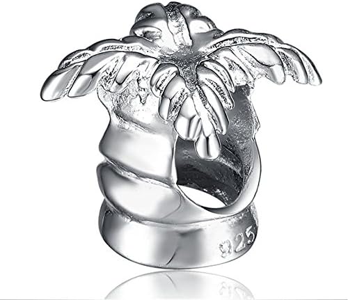 Silverworks sterling silver charms pulseira charms coconut tree shape