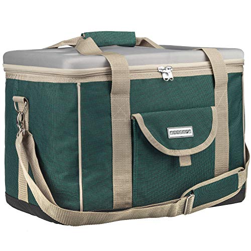 anndora Kühltasche XL 40 Liter – große Isoliertasche mit Getränkehalter & Tragegurt – auslaufsicher & belastbar bis 10kg – Thermotasche für Picknick,