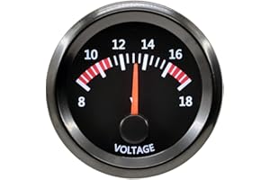 ESUPPORT Universal Car 52mm Pointer Volt Voltage Gauge Meter Kit White LED Light Pointer Indicator Dail Display Electronic