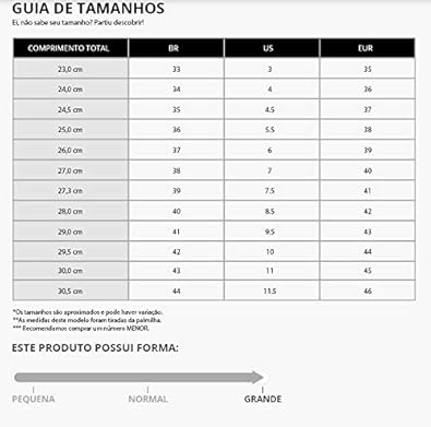 tabela de medidas all star converse