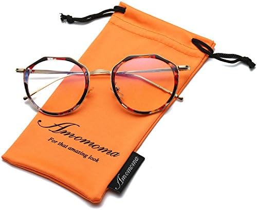 Amomoma Vintage Optical Eyewear Non-prescription Eyeglasses Frame with Clear Lenses AM5016