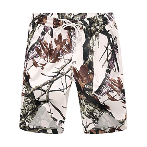 Beach Shorts Simayixx Men's Summer 3D Printed Swim Trunks Teens Quick Dry Hawaiian Shorts Pockets Short Pants Plus Size White