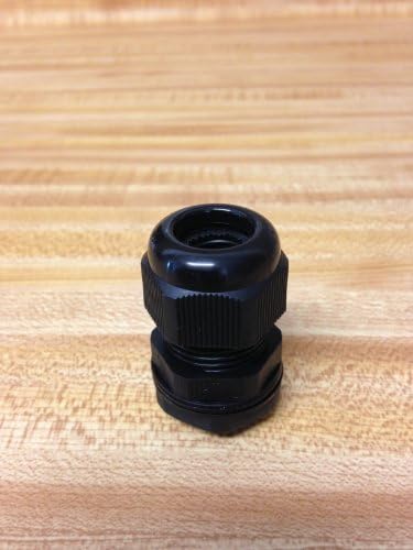 10 Pc 3/8 Inch 3/8" 0.375 NPT Black Nylon Cable Gland Strain Relief with Gasket and Locknut 10 Pack
