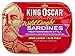 King Oscar Premium Sardines in Extra Virgin Olive Oil, Mediterranean Style, 3.75 Ounce Cans (Pack of 12), Wild Caught Sardines