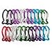 GOGO 24 PCS Aluminum Fish Carabiners in Assorted Colors, Church Gift