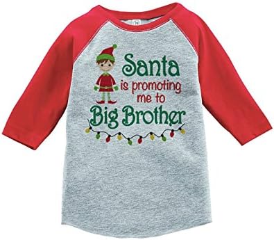 7 ate 9 ApparelBig Brother Christmas Raglan Shirt Red