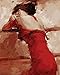 Wowdecor Paint by Numbers for Adults Beginner Kids, Number Painting - Beautiful Red Women Girl 40x50 cm - Wall Art Gifts (Women, No Frame)