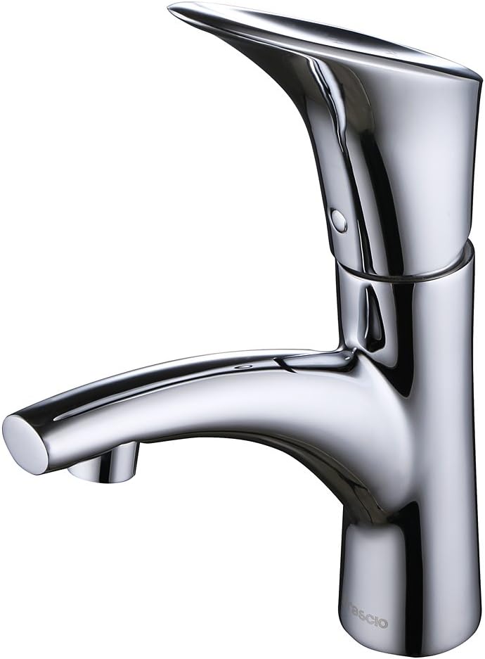 Frascio basin facuet,Bathroom Sink Faucet, Brass Single Handle Single Hole Mixer Faucet/Tap Deck Mounted on Sink, Polished Chrome (2)