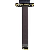 ADT-LINK Riser PCIe X4 3.0 PCI-E 4X to M.2 NGFF NVMe M Key 2280 Riser Card Gen3.0 Cable M2 Key-M PCI-Express Extension Cord 32G/BPS (15CM,R42SF)