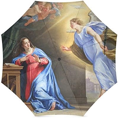 Thanksgiving/Christmas Gifts Christian Religious Virgin Mary With Baby 100% Fabric And Aluminium Foldable High-quality Umbrella