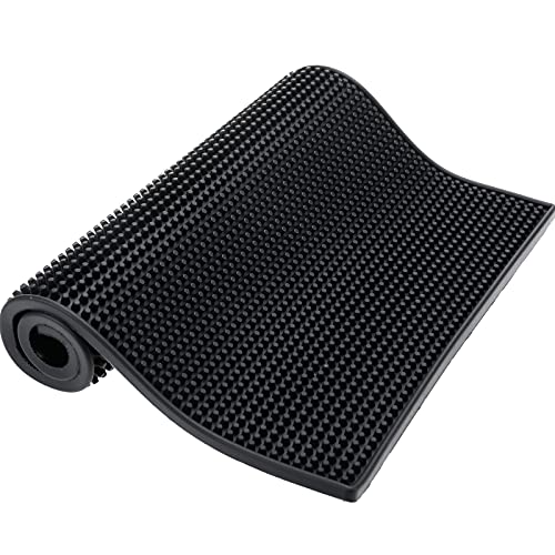 Homtone 45 x 30 cm Set of 3 Black Bar Mats Kitchen Mat for Glasses Cocktail Counter