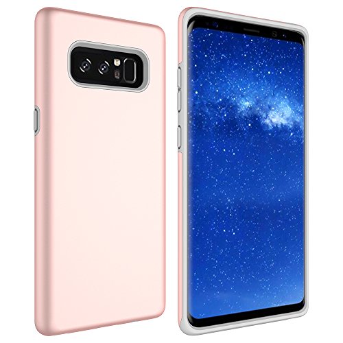 Note 8 Case, Galaxy Note 8 Case, MagicSky Slim Corner Protection Shock Absorption Hybrid Dual Layer Armor Defender Protective Case Cover for Samsung Galaxy Note 8 (Rose Gold)