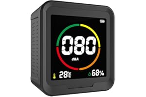 LSENLTY Upgraded 3-in-1 Decibel Meter(Temp, Humidity and Sound Level), Sound Level Meter with High Clear Backlit LCD Screen, Portable SPL Meter Range 30dBA-110dBA, Use for Home, Noisy Neighbor