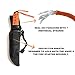 DAX Industries Fixed Blade Survival Knife with Magnesium Fire Starter, 4 Inch Full Tang Blade, Stainless Steel, Protective Nylon Sheath Included