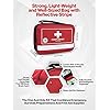 Always-Prepared-First-Aid-Medical-Kit-in-Red-Fabric-Bag-with-Reflective-Strip-100-Pieces