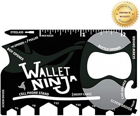 The Best Tools For Dynamic People Wallet Ninja 18 in 1 Multi-purpose Credit Card Size Pocket Tool (No Pocket)