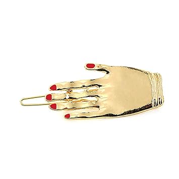 Creative Girls Funny Hand Shape Hairpin Metal Alloy Amazon Com