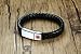 Personalized Engraving Genuine Braided Leather with Stainless Steel Medical Alert Magnetic Clasp ID Bracelets for Men