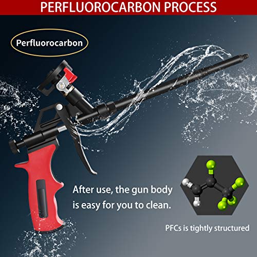 QuFeng Professional Spray Foam Gun With Valve, Needn't Clean, Upgrade