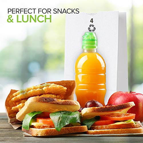 Stock Your Home 4 Lb White Paper Bags (250 Count) Eco Friendly White