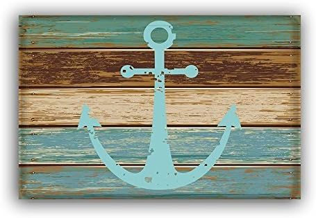 Nautical Anchor Mandala Zentable Doormats Entrance Front Door Rug Outdoors/Indoor/Bathroom/Kitchen/Bedroom/Entryway Floor Mats，Non-Slip Rubber,Low-Profile (18 x 30, Rustic)