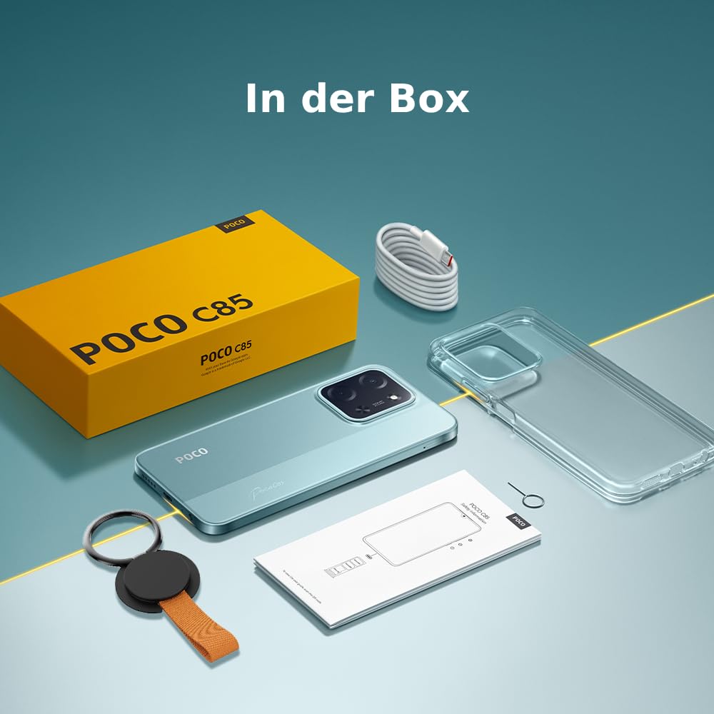 XIAOMI Poco C85, Smartphone 8+256GB, 6,9" 120Hz Display 7,99mm Design, MediaTek Helio G81-Ultra Octa-Core, 50MP AI-Zweifach-Kamera, 6000mAh, Black, Ladegerät Nicht im Lieferumfang enthalten 5