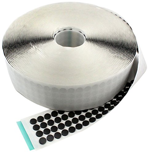 BONUS Eurotech 1XF12.00.0000/016A# Self Adhesive DVD/CD Foam Holder, In A Roll, Ø 16 mm, 500 Pcs., Anthracite (Pack of 500)