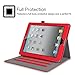 Fintie iPad 2/3/4 Case [Corner Protection] - [Multi-Angle Viewing] Folio Stand Smart Cover with Pocket, Auto Sleep / Wake for Apple iPad 2, iPad 3 & iPad 4th Gen Retina Display, Red