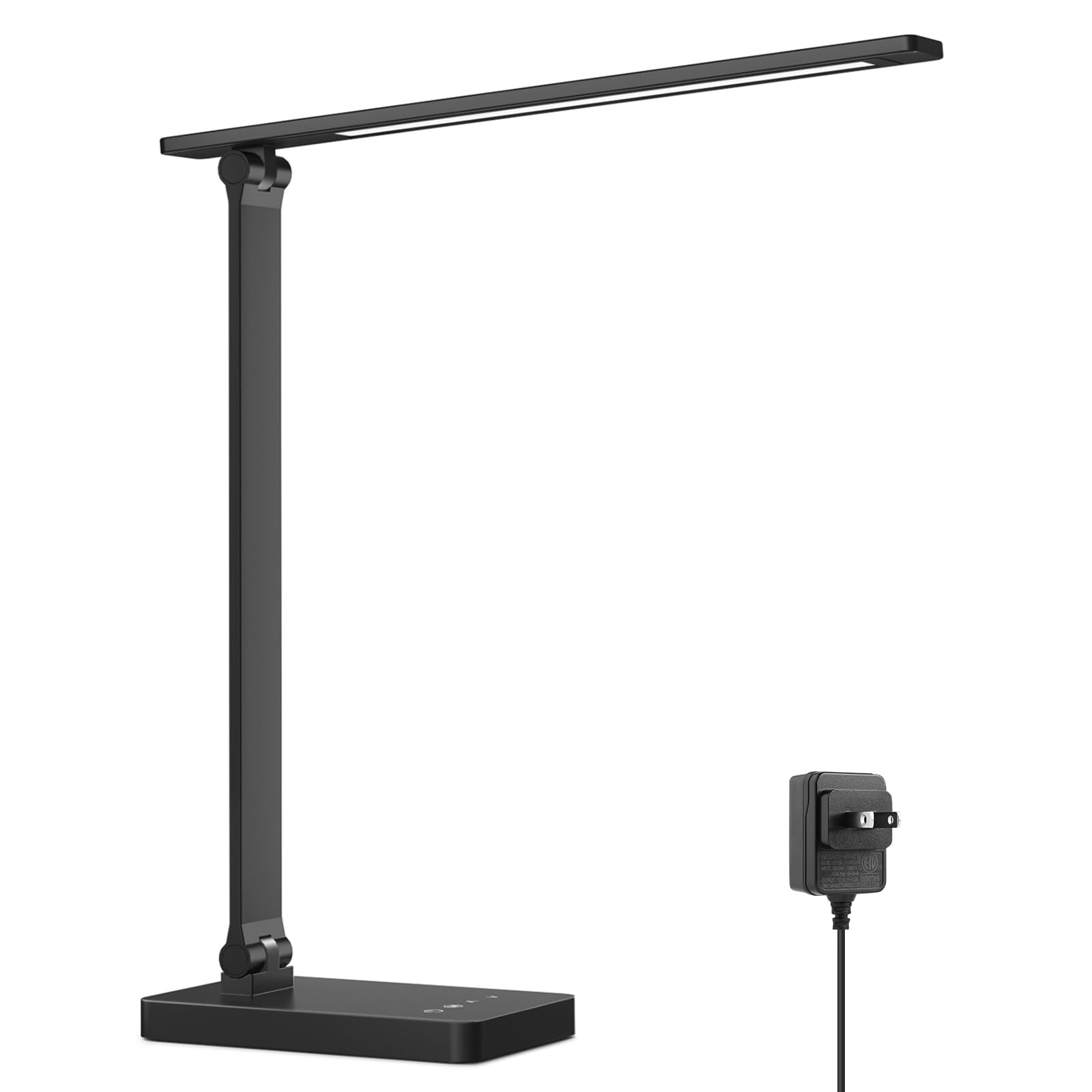 Lepro デスクライト led 目に優しい 電気スタンド ACアダプター付き 750lm超高輝度 卓上ライト おしゃれ テーブルライト【5段階色温度・明るさ/調光調色/タッチセンサー操作/明るい/多角度調整/コンセント付き】 人気 省エネ 学習机 台灯 勉強 机 ライト 明るい ライトすたんど ブックライト 読書灯 (ブラック)商品画像