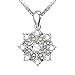 Cuoka Christmas Necklace Winter Wedding Silver Snowflake Necklace Holiday Christmas Jewelry Bridesmaids Gift Christmas Gift for Women(Sliver)