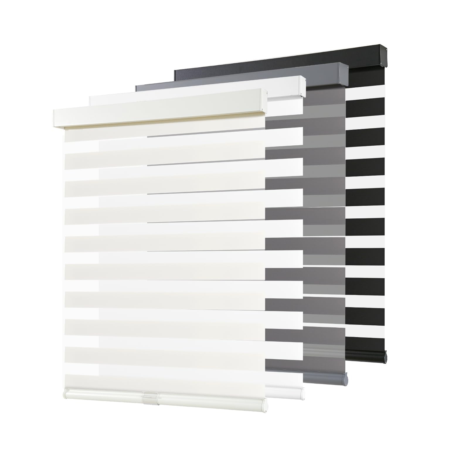Photo 1 of *MISSING HARDWARE* AOSKY Cordless Zebra Blinds for Windows Pull Down Roller Window Shades Dual Layer Light Filtering Privacy for Day and Night, Free-Stop Door Shades for Home Easy to Install (59" W X 72" H, Beige)