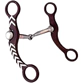 Westen At Arrow Snaffle Short Shank Bit | Brown steel, rust-resistant, 5-1/8" mouthpiece, 6" cheeks, gag design, medium to larger horses