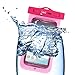 H2O VIBE TM Universal Waterproof Case for use with Apple iPhone 4S, 5, Galaxy S3, S4, Note 1, 2, HTC One, Blackberry Z10, Q10, IPX8 Certified to 100 Feet - Pink