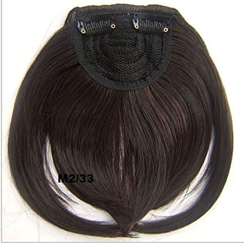 Art of Love False Bang Neat Full Fringe Hairpiece Clip in Hair Extensions Bangs (M2/33#)