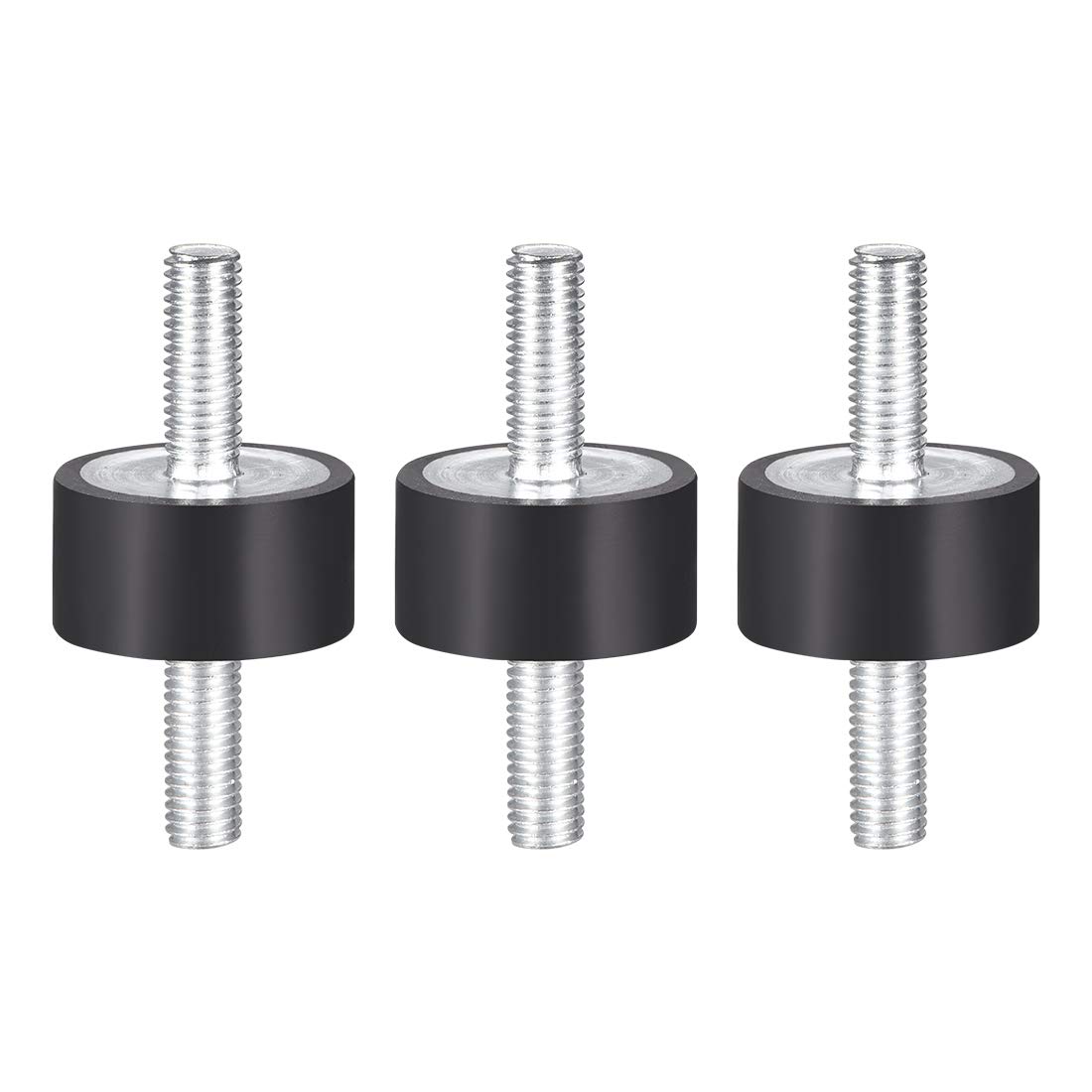 sourcing map 30 x 15mm Rubber Mounts,Vibration Isolators,Shock Absorber with M8 x 23mm Studs 3pcs