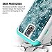 SYONER Galaxy S5 Case, [Rhinestone Bling] Defender Phone Case Cover for Samsung Galaxy S5 S V I9600 [Sea]