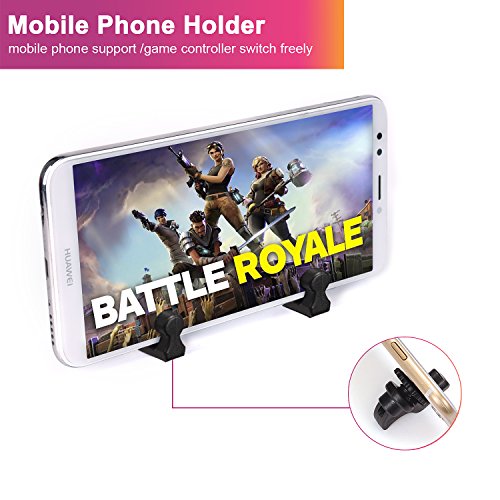 Mobile Game Controller for Fortnite/PUBG/Knives Out/Rules of Survival Button Touch Sensitive Shoot and Aim Triggers Accessories Joystick and Mobile Gamepad for Android IOS Phones Upgraded Version - Thumbnail 3