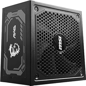 MSI MAG A1000GL PCIE5 PC電源ユニット 1000W ATX3.1/PCIe 5.1対応 80PLUS GOLD認証 フルモジュラー 7年保証 PS1430