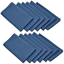 LinenTablecloth 17-Inch Polyester Napkins (1-Dozen) Navy Blue
