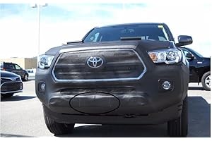 LEBRASINC Lebra 2 Piece Front End Cover Black - Car Mask Bra - Fits - 2016-2018 Toyota Tacoma with Flares 16-18