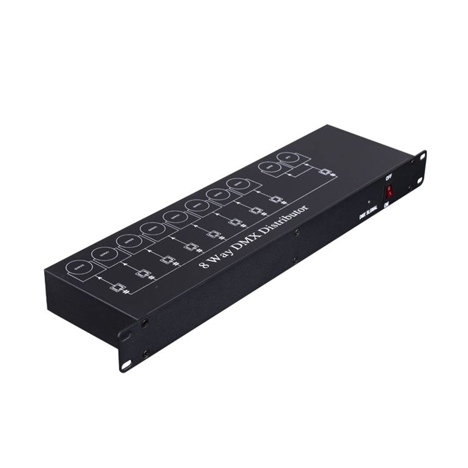 Professional Stage Light Controller DMX512 Splitter Light Signal Amplifier Splitter 8 way DMX Distributor for stage Equipment